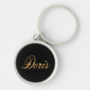 Doris gold Design Lettering Keychain
