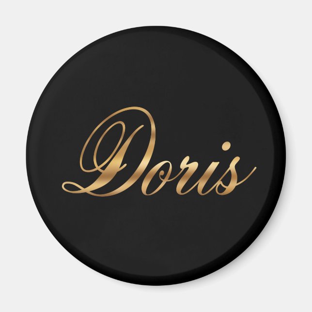Doris gold Design Lettering Magnet (Front)