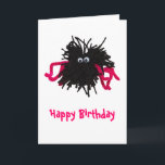 Doris the Spider Card<br><div class="desc">Doris the friendly big black hairy spider Happy Birthday card. A fun,  cute spider design for all ages. Fully customisable gifts for family and friends.</div>