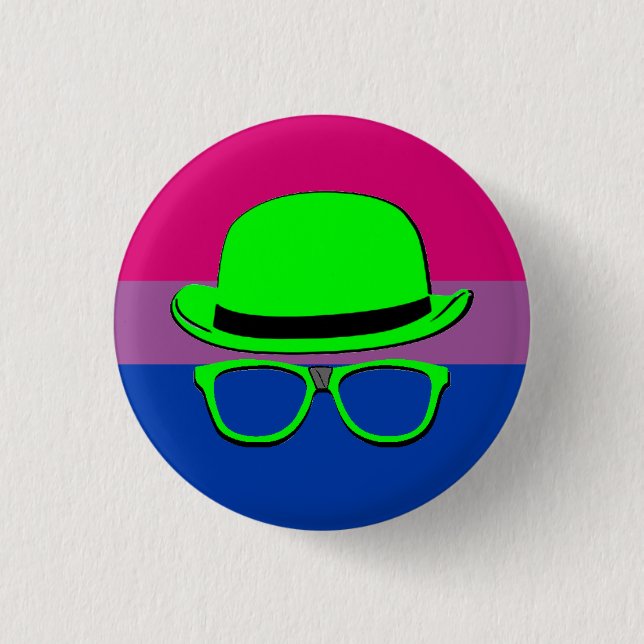 Dork Night Bi Pride Button (Front)