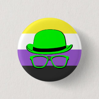 Dork Night Enby Pride Button