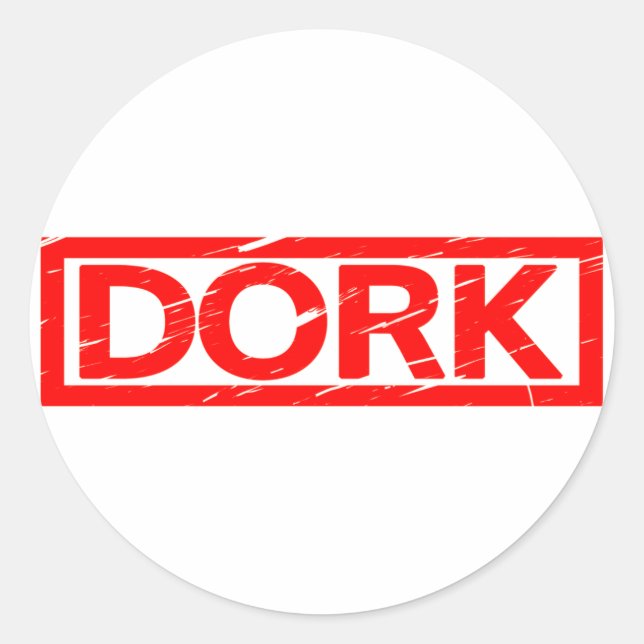 Dork Stamp Classic Round Sticker (Front)