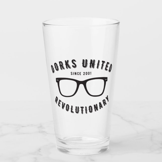 DORKS United Revolutionary Pint Glass (Front)