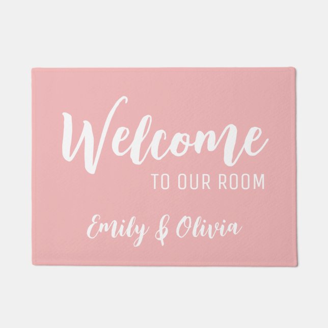 Dorm room doormat with name(s) (Front)