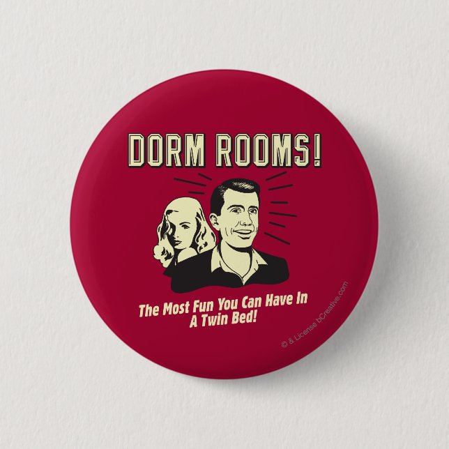 Dorm Room: Most Fun Twin Bed 2 Inch Round Button (Front)