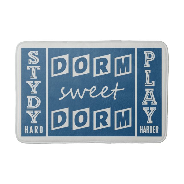 "Dorm Sweet Dorm" bath mat (Front)