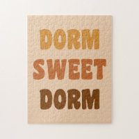 Dorm Sweet Dorm Brown Retro 70s Lettering 