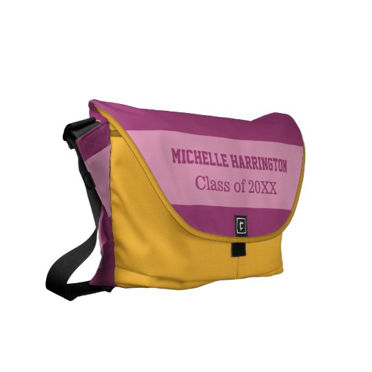 "Dorm Sweet Dorm" custom name & year messenger bag