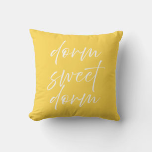Dorm Sweet Dorm Throw Pillow   Preppy Dorm Room