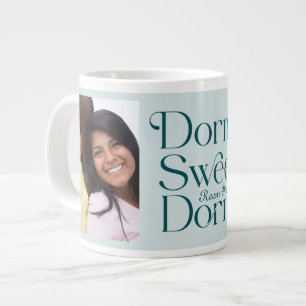 Dorm Sweet Dorm Two Photo Teal Large Coffee Mug