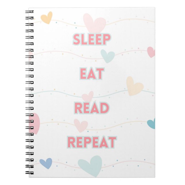 Dormir Manger Lire Répéter Carnet (Devant)
