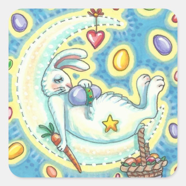 DORMIR PÂQUES BUNNY JELLY BEAN DREAMS MOON STICKER (Devant)
