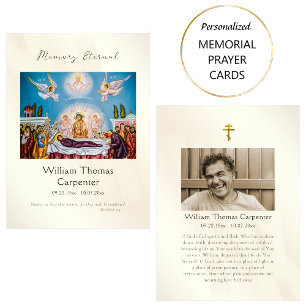 Dormition of the Theotokos Funeral Prayer Card