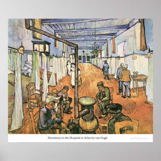 Dormitory in the Hospital in Arles by van Gogh Poster (Front)