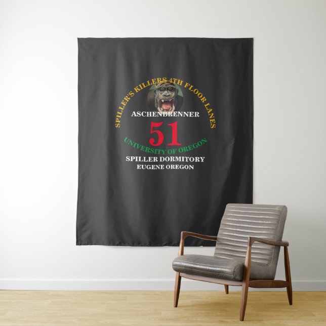 DORMITORY UNIVERSITY OF OREGON Team JERSEY Tapestry (In Situ)