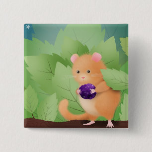 Dormouse dinner - button badge
