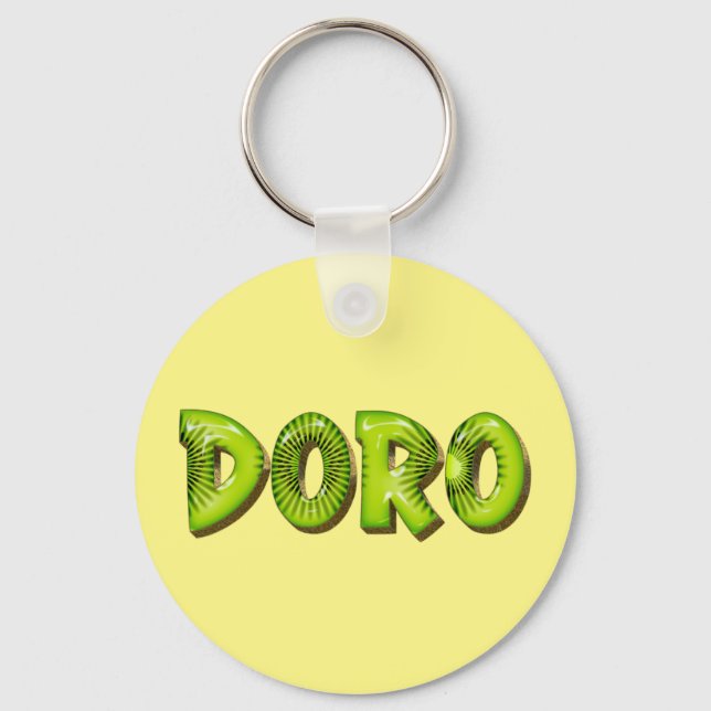 Doro Name Kiwi Design Keychain (Front)