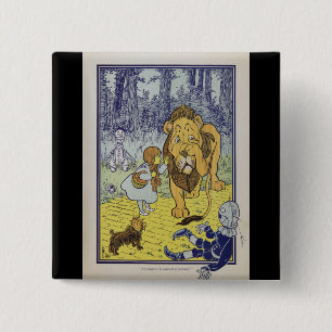 Dorothy and the Cowardly Lion from Wizard of Oz 2 Inch Square Button