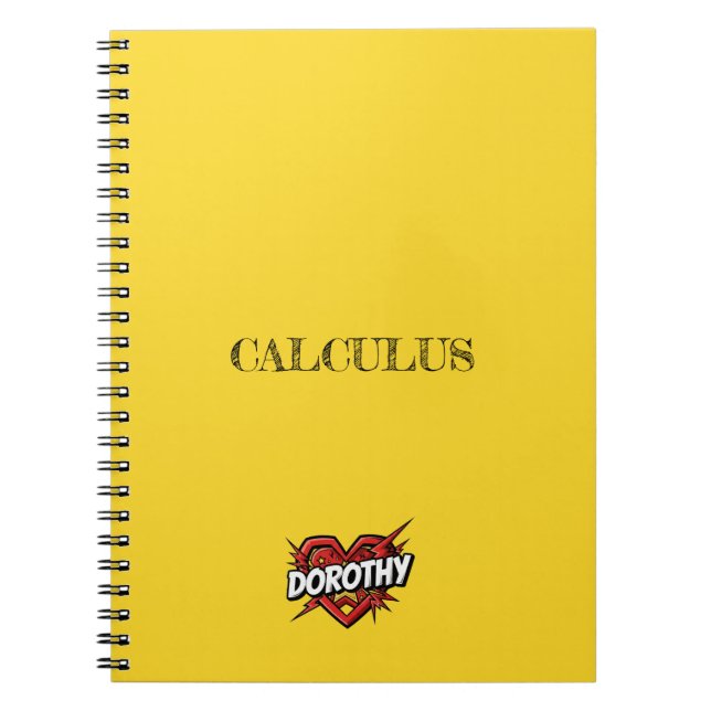 Dorothy Heart Yellow Notebook (Front)