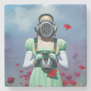 Dorothy in a Gas Mask Stone Coaster