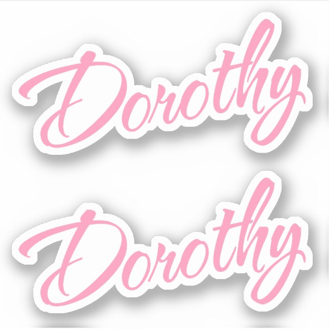Dorothy Nom décoratif en rose x2 Sticker (Devant)