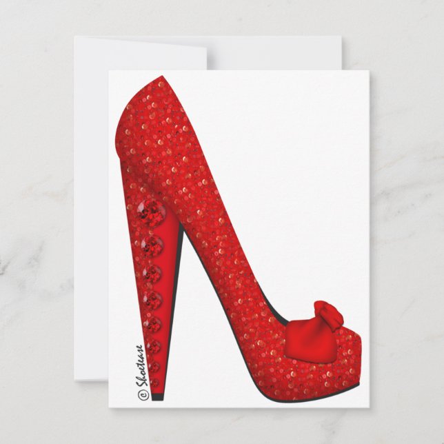 Dorothy Ruby High Heels Greeting Card (Front)