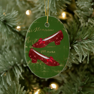 Dorothy's Ruby Slippers Ceramic Ornament