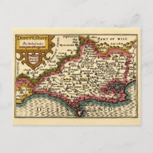 Dorset Dorsetshire Comté Angleterre Ancienne carte