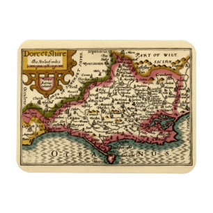 Dorset Dorsetshire County England Old Historic Map Magnet