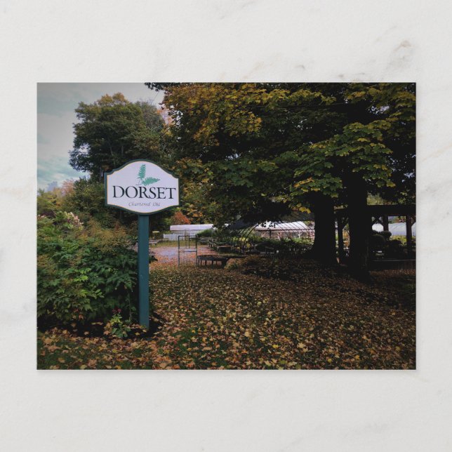 Dorset, Vermont Town Sign Postcard (Front)