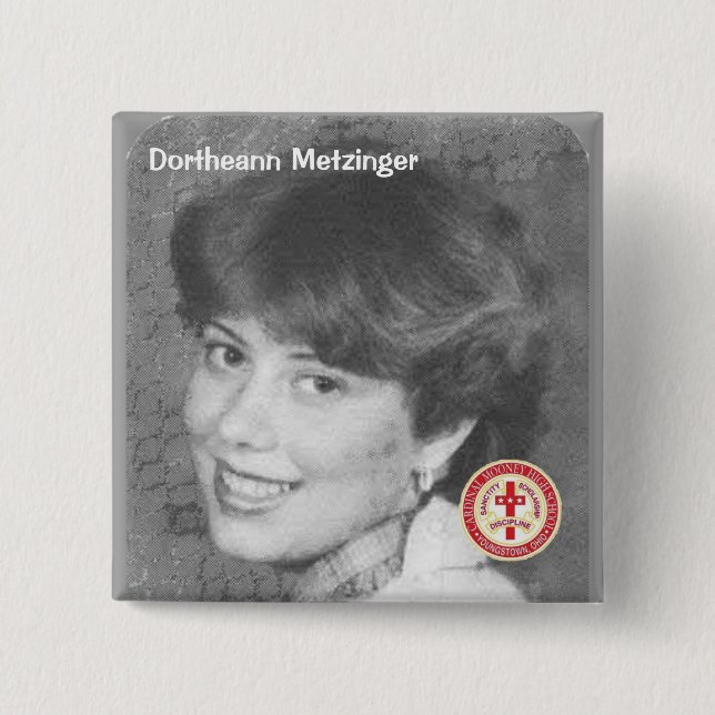 Dortheann Metzinger 2 Inch Square Button (Front)