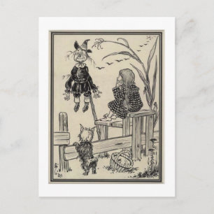 Dorthy, Scarecrow And Toto Postcard
