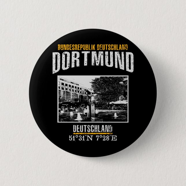 Dortmund 2 Inch Round Button (Front)