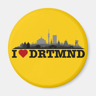Dortmund City Skyline - refrigerator magnet