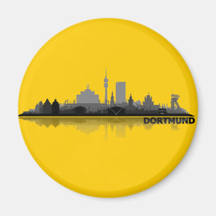 Dortmund City Skyline - refrigerator magnet