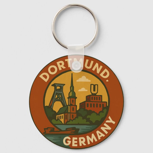 Dortmund German Urban Emblem Keychain (Front)
