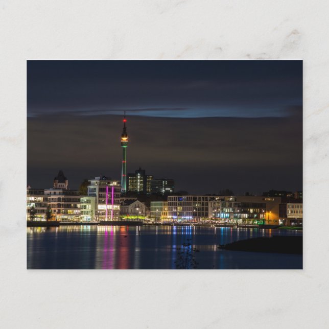 Dortmund, Germany skyline night Postcard (Front)