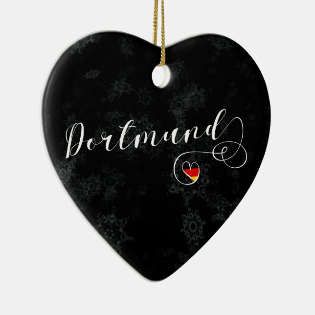 Dortmund Heart, Ornement d'arbre de Noël, Allemagn (Droite)