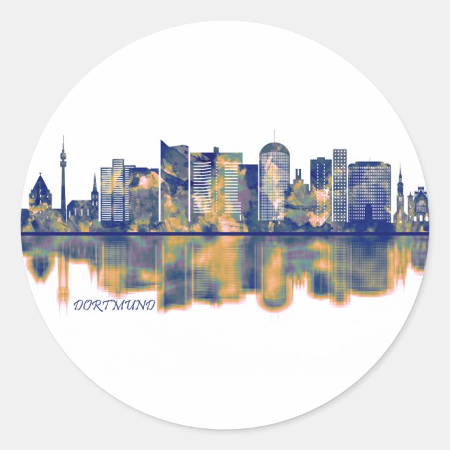 Dortmund Skyline Classic Round Sticker (Front)