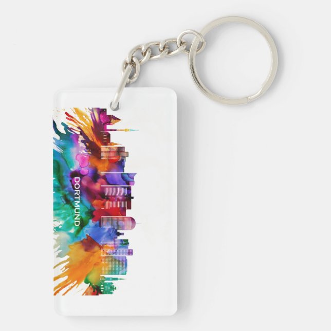 Dortmund Skyline Keychain (Back)
