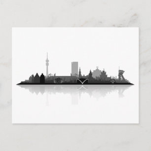 Dortmund Skyline - Postkarte / Grußkarte Postcard