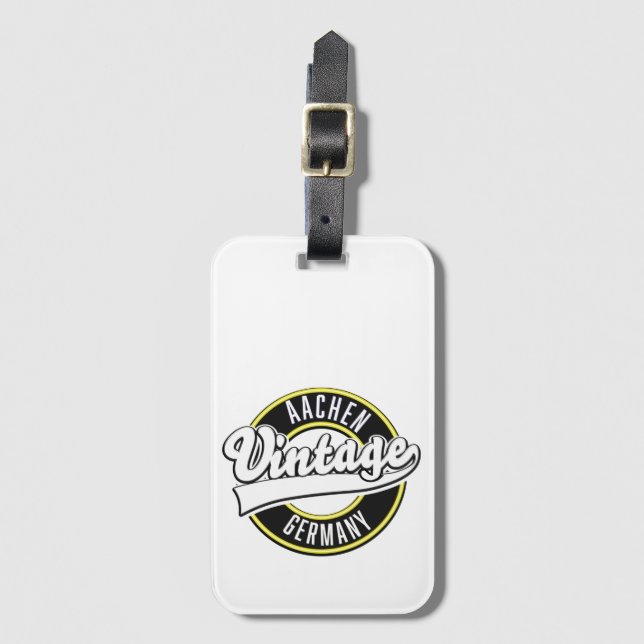 Dortmund vintage style logo, luggage tag (Front Vertical)