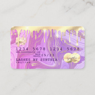 dorures pastel violet rose goutte marbre Carte de 