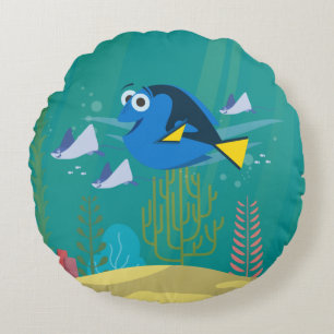 Dory   A Journey Beneath the Sea Round Pillow