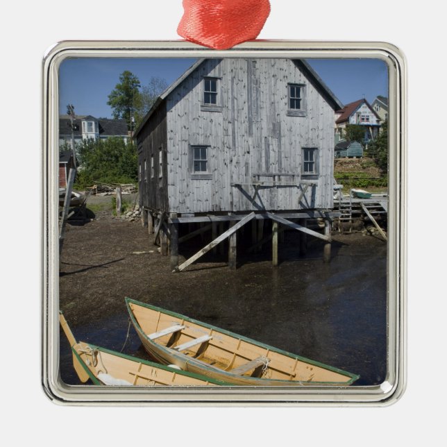 Dory builder,Lunenburg, Nova Scotia, Canada Metal Ornament (Front)