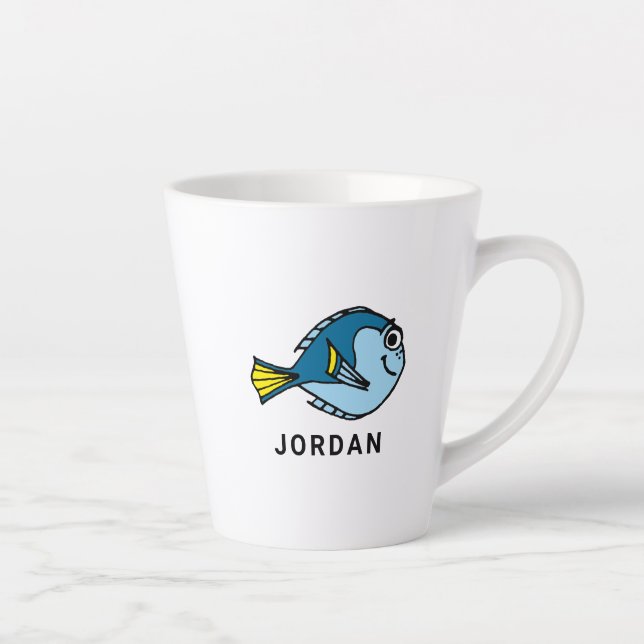 Dory Cartoon Latte Mug (Right)