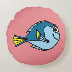 Dory Cartoon Round Pillow
