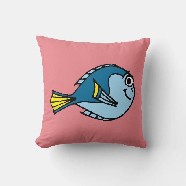 Dory Cartoon Throw Pillow (Front)