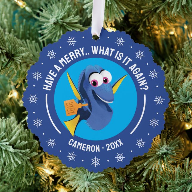 Dory | Finding Who Merry Christmas Ornament Card (Insitu (Tree))