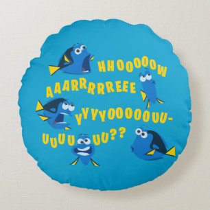 Dory How Are You? Round Pillow